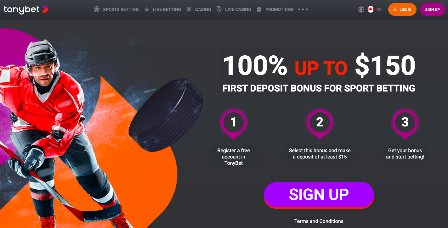 Tonybet screenshot