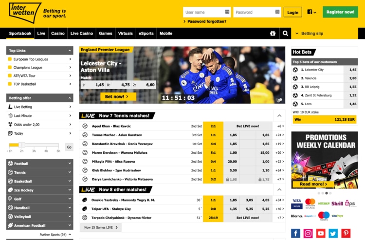 Interwetten screenshot