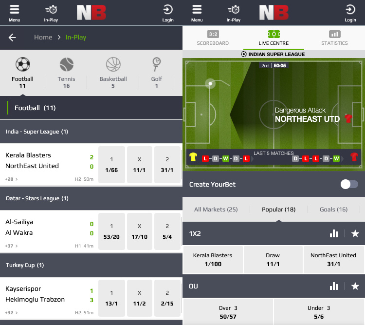 NetBet app screenshot