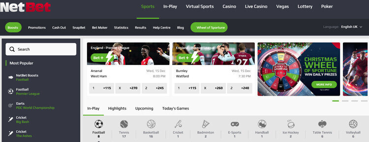 NetBet screenshot