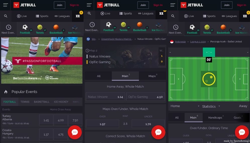 Jetbull app screenshot
