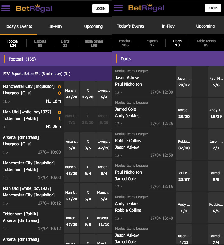 BetRegal app screenshot