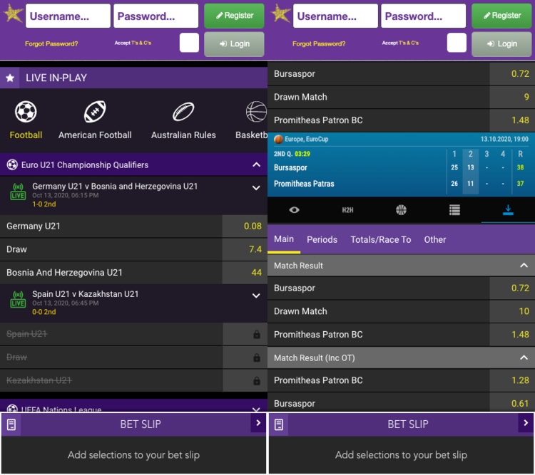 Hollywoodbets app screenshot
