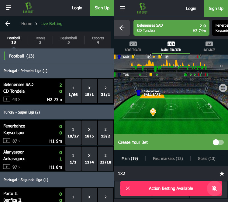 FansBet app screenshot