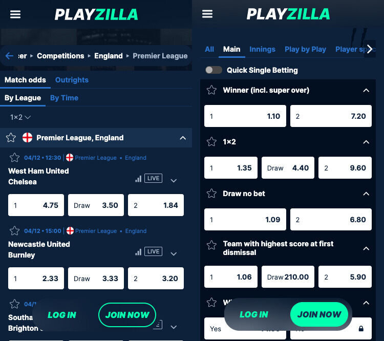 Playzilla app screenshot
